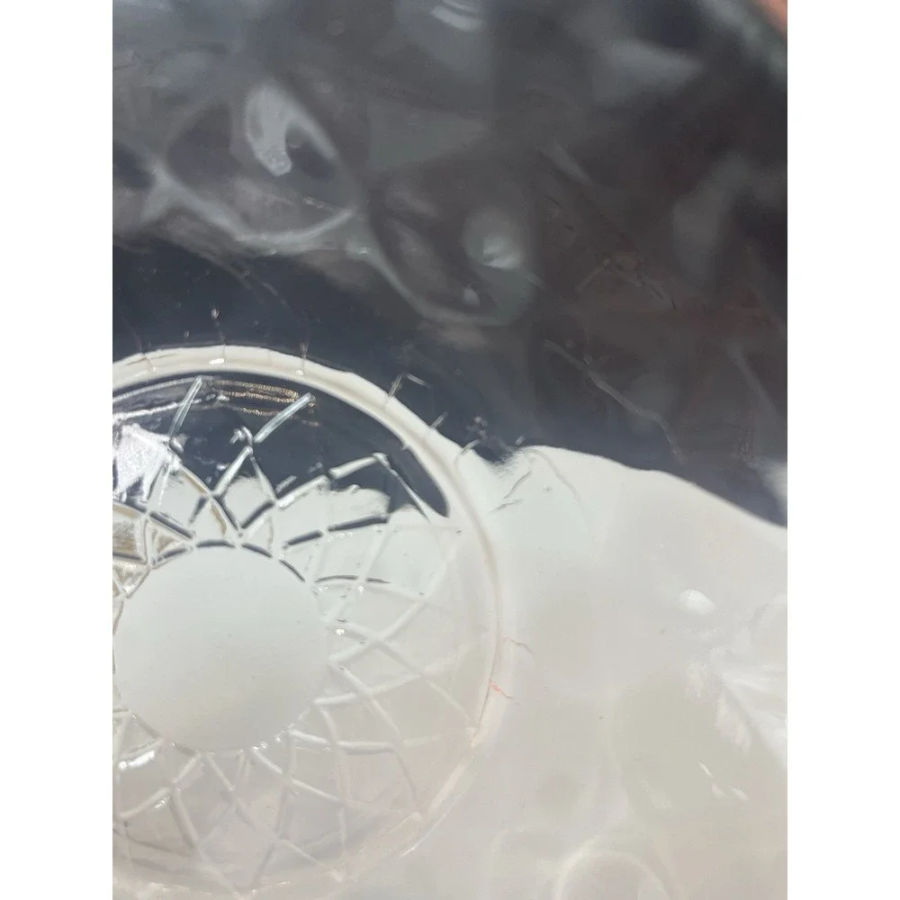 Pink Rose Depression Glass Handles Fruit Dessert Snack Bowls Set‎ Of 12 Scallop